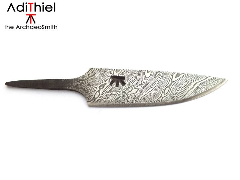 K_02A - Kleines Damast Stahl Pfingstrose Halskette Messer von AdiThiel