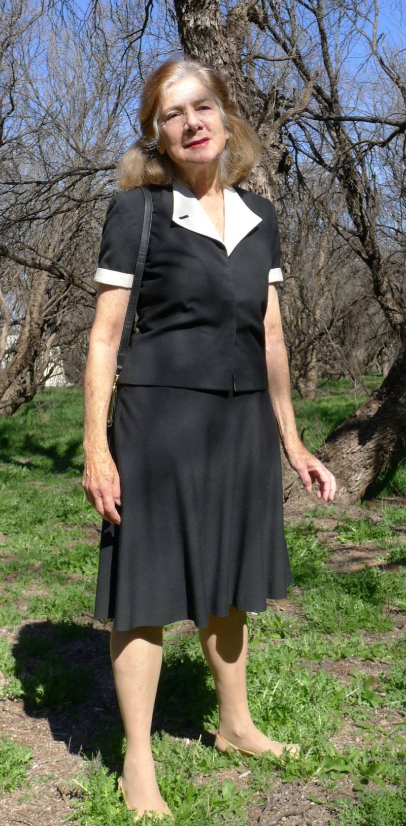 Schwarz - Weiß 2-Teiliges Kleid von AdiVintage