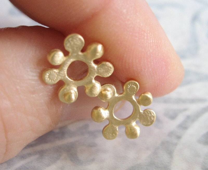 14K Solid Gold Ohrstecker, Kleine Ohrstecker von AdiYesod