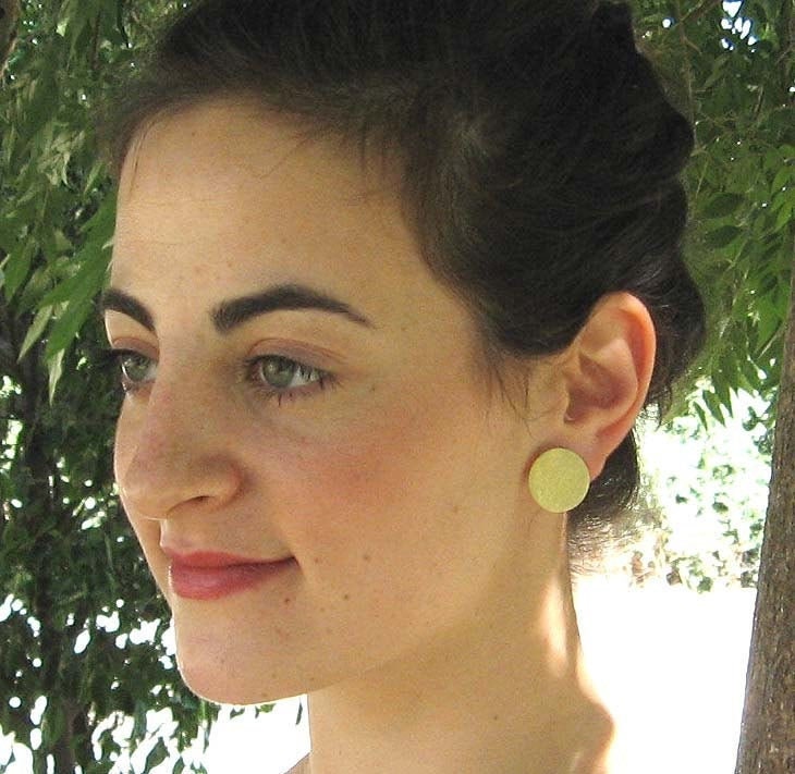 Gold Scheiben Ohrstecker von AdiYesod