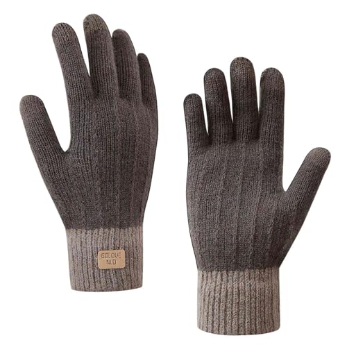 Adicloz Handschuhe Damen Winter Warm, Thermo Handschuhe Damen Touchscreen, Handschuhe Strick Heat Holders, Gefütterte Winterhandschuhe für Radfahren Outdoor von Adicloz