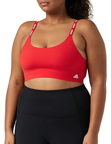 Adidas Soft BH Bustier Damen bequemer BH für jeden Tag (Gr. XS - XXL) - bequeme Unterwäsche, Rot-mel., S von adidas