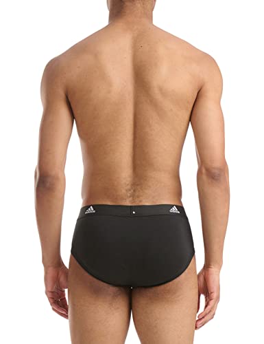 Adidas Herren Slip (3er Pack) Unterhosen (Gr. S - 3XL) - bequeme Unterhosen, Schwarz, L von adidas