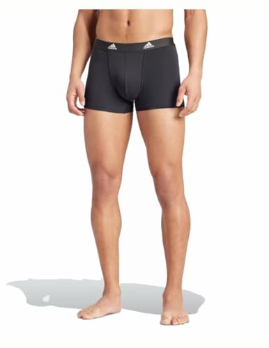 Adidas Boxershorts Herren (3er Pack) Unterhosen (Gr. S - 3XL) - bequeme Unterhosen, Schwarz 1, L von adidas