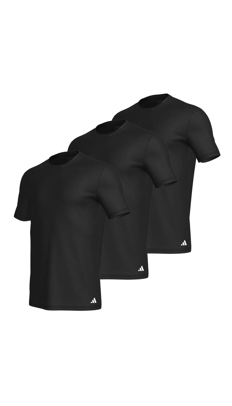 Adidas Sportswear Underwear - Crew Neck Shirt (3PK) black - Gr. - M von Adidas Sportswear Underwear