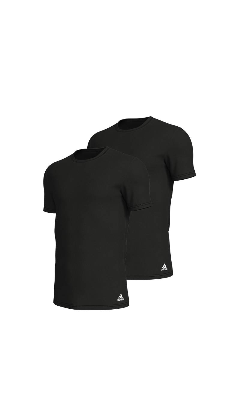 Adidas Sportswear Underwear - Crew Neck T-Shirt (2PK) black - Gr. - S von Adidas Sportswear Underwear