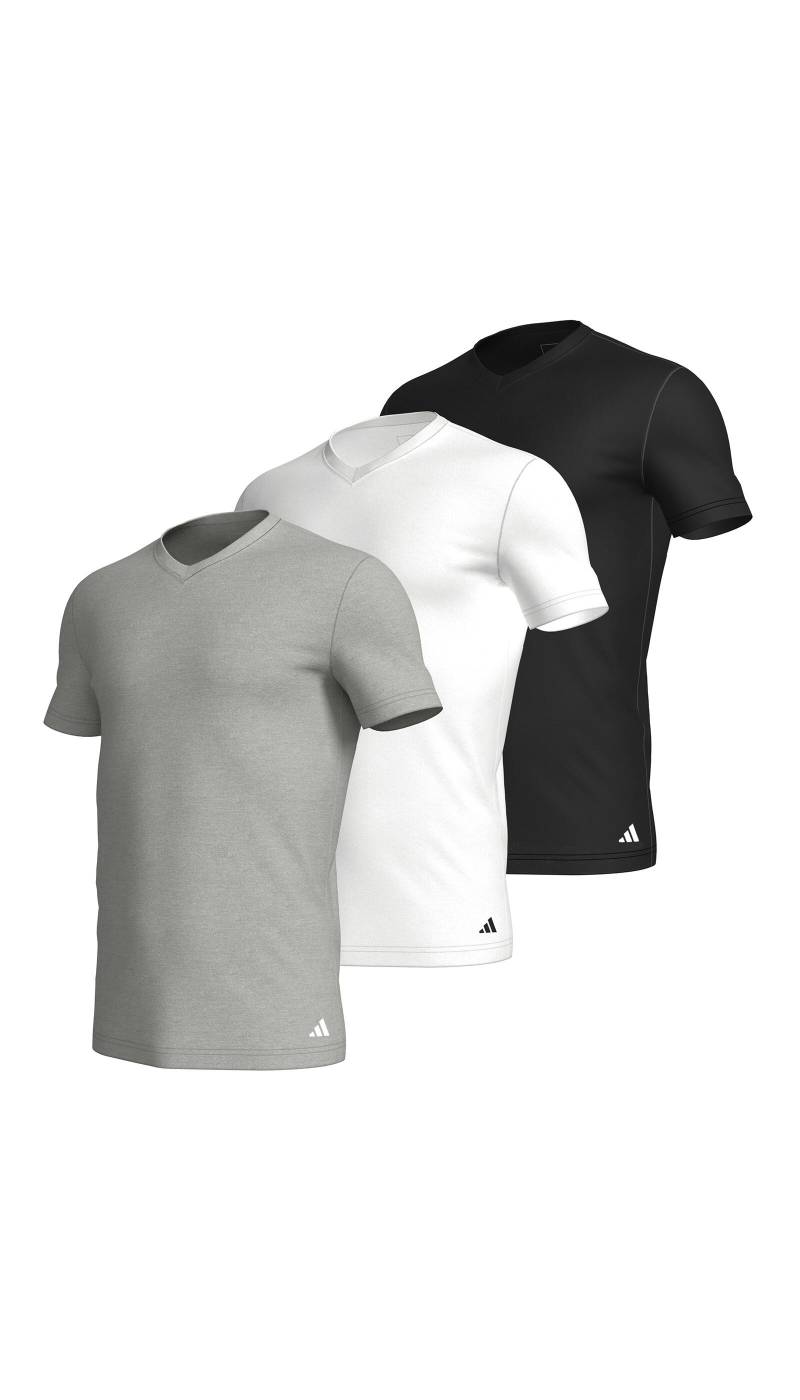 Adidas Sportswear Underwear - V Neck Shirt (3PK) assorted - Gr. - S von Adidas Sportswear Underwear