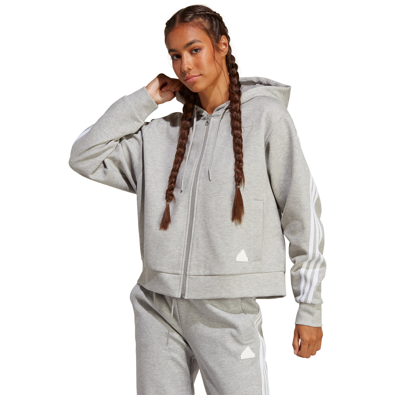 Adidas Sportswear Damen Zip Hoodie W FI 3S von Adidas Sportswear