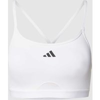 Adidas Training Bralette mit Logo-Print in Weiss, Größe 85C/D von Adidas Training