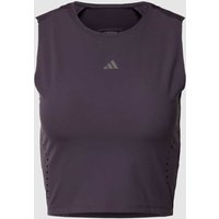 Adidas Training Crop Top mit Cut Out auf der Rückseite in Black, Größe L von Adidas Training