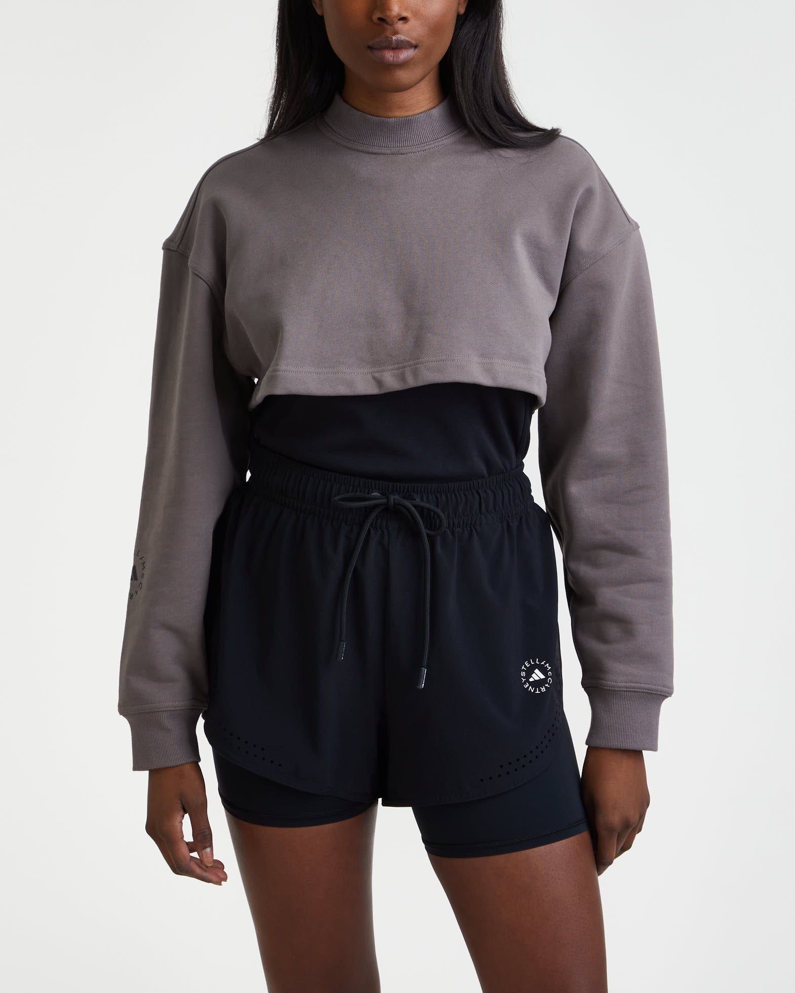 Adidas by Stella McCartney Sweatshirt aSMC CR SW SH Brown von Adidas by Stella McCartney