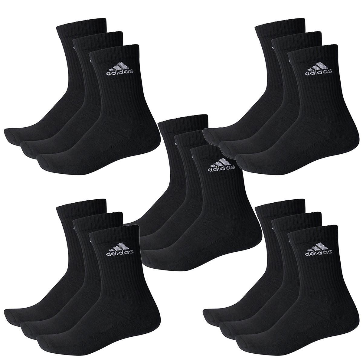 adidas CUSHIONED CREW Tennissocken Sportsocken Damen Herren Unisex 15 Paar von Adidas