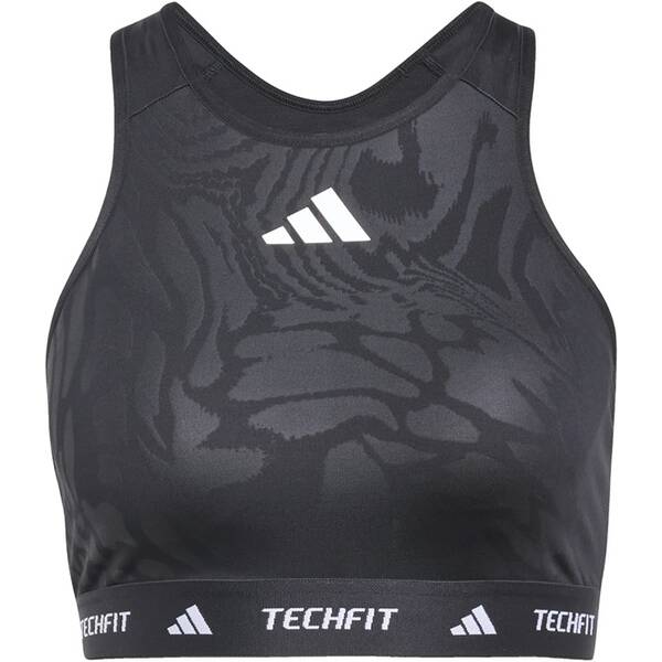 ADIDAS Damen BH TECHFIT Medium-Support High-Neck Print von Adidas