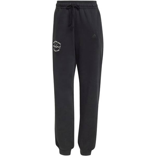 ADIDAS Damen Hose Signature Graphic Print Fleece Loose von Adidas