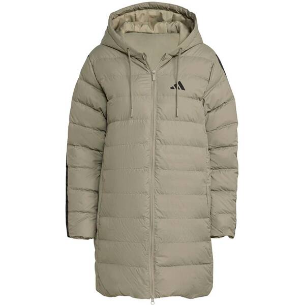 ADIDAS Damen Jacke Essentials CLIMAWARM 3-Streifen Light Daunenparka mit Kapuze von Adidas