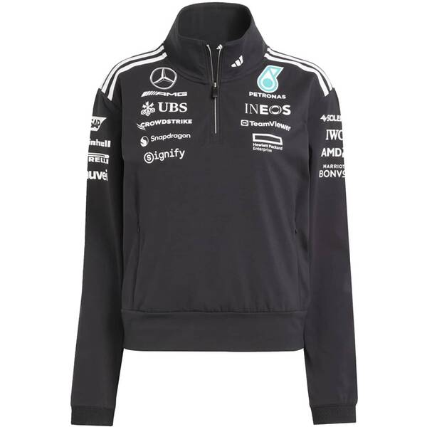 ADIDAS Damen Sweatshirt MERCEDES - AMG PETRONAS FORMULA ONE TEAM QUARTER ZIP OBERTEIL von Adidas