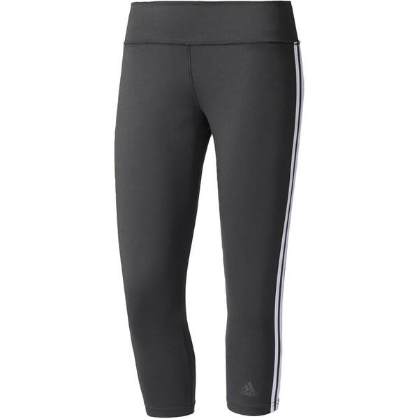 ADIDAS Damen Trainingshose / Fitnesshose D2M Three-Quarter 3-Streifen Tight von Adidas