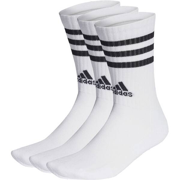 ADIDAS Herren Socken 3-Streifen Cushioned Crew, 3 Paar von Adidas