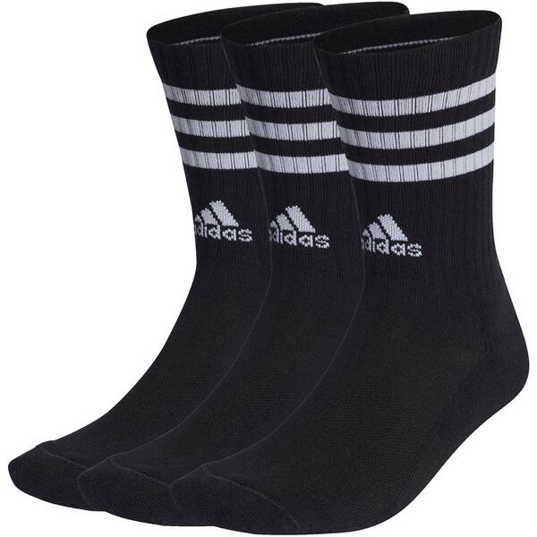 ADIDAS Herren Socken 3-Streifen Cushioned Crew, 3 Paar von Adidas