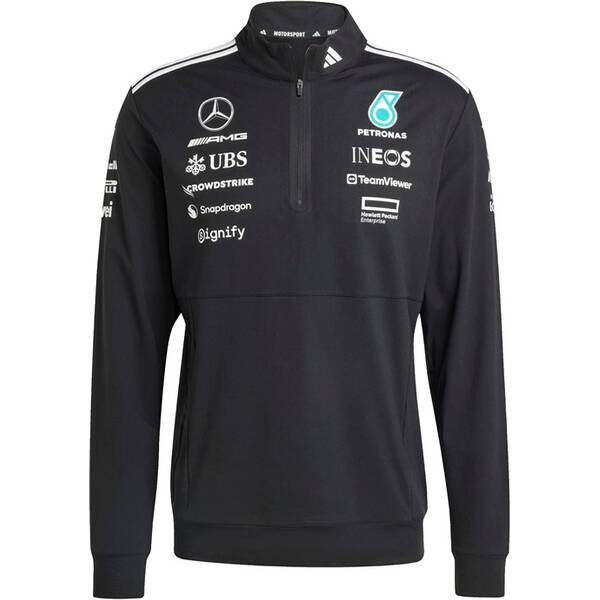 ADIDAS Herren Sweatshirt MERCEDES - AMG PETRONAS FORMULA ONE TEAM QUARTER ZIP OBERTEIL von Adidas