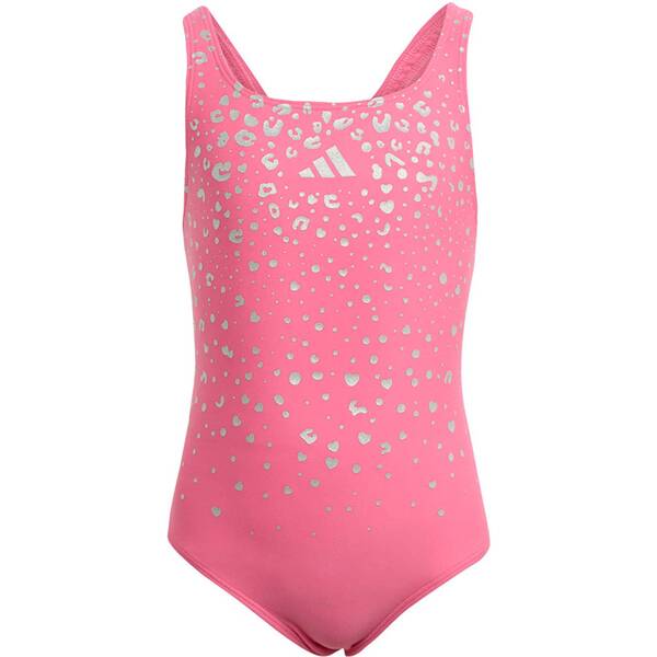 ADIDAS Kinder Badeanzug mit V-förmigem Rückendesign und Glitzer-Details für Kinder von Adidas