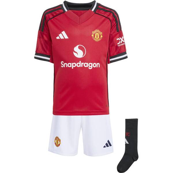 ADIDAS Kinder Fananzug Manchester United 25/26 Heim Mini-Ausrüstung von Adidas