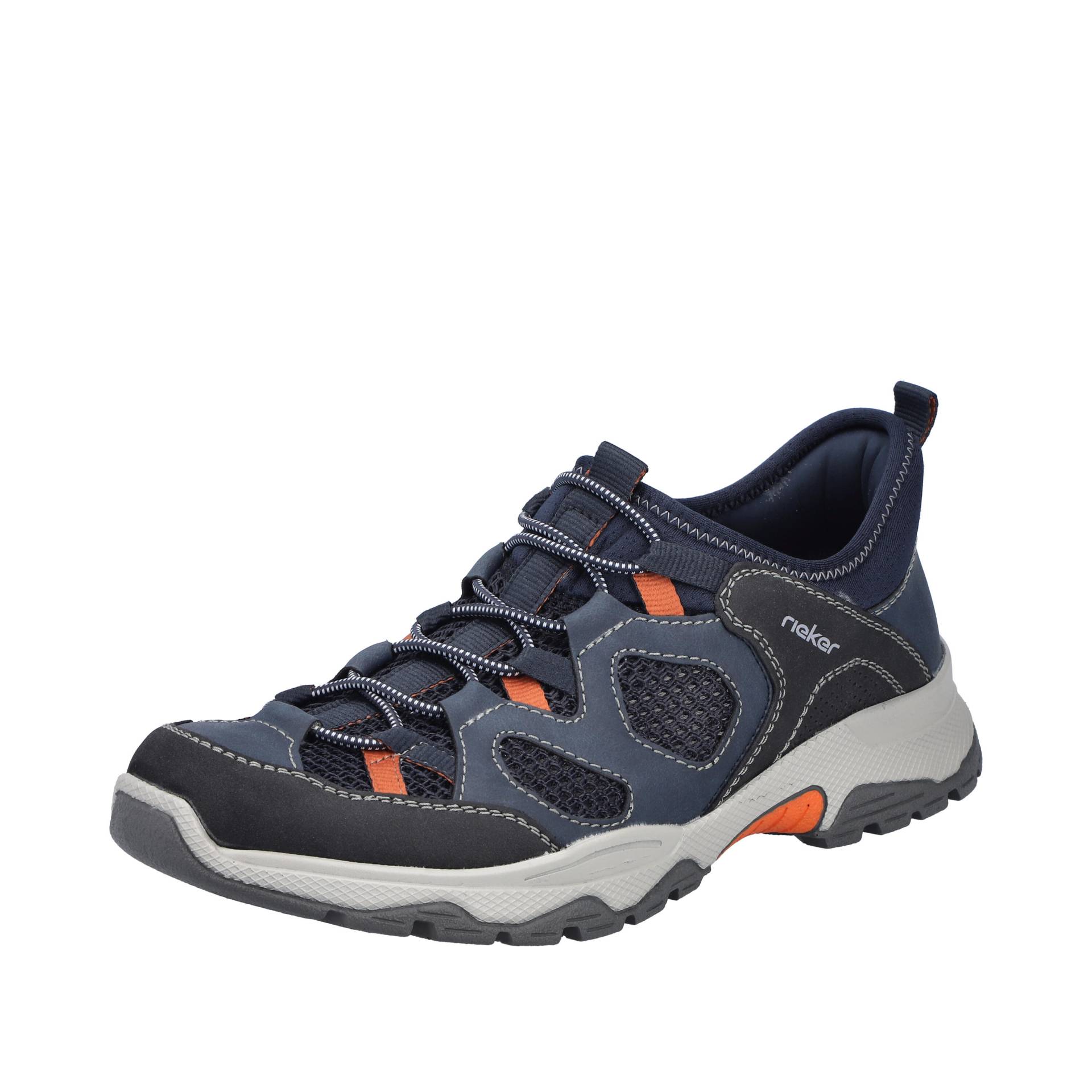 FSK Herren Halbschuhe schwarz/denim/navy/navy - Gr. - 45 von Rieker