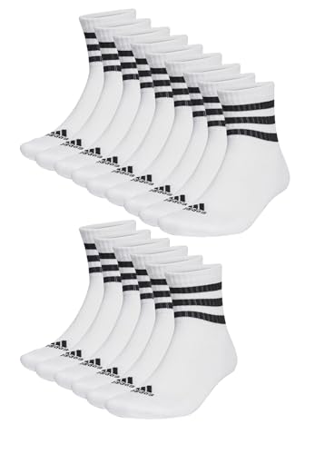 adidas 15 Paar C Sportswear MID 15p Mid Cut Socken Unisex Sportsocken, Farbe:White, Socken & Strümpfe:43-45 von adidas