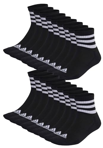adidas 18 Paar C Sportswear MID 18p Mid Cut Socken Unisex Sportsocken, Farbe:Black, Socken & Strümpfe:40-42 von adidas