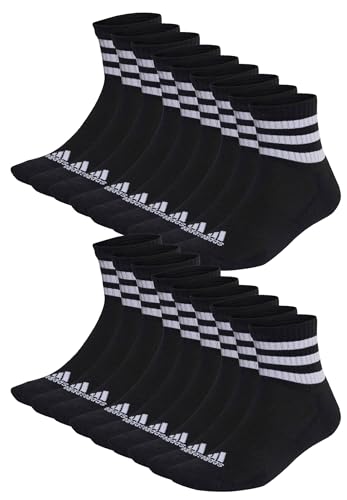 adidas 18 Paar C Sportswear MID 18p Mid Cut Socken Unisex Sportsocken, Farbe:Black, Socken & Strümpfe:43-45 von adidas