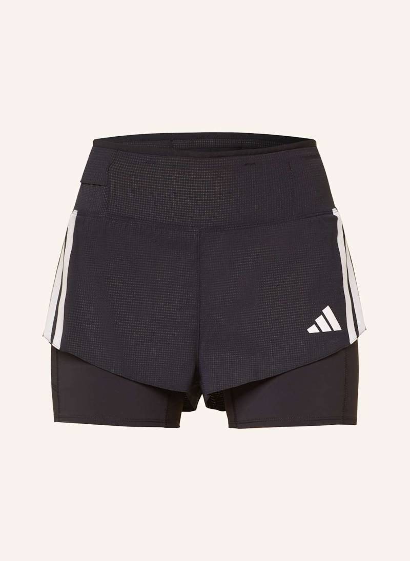 Adidas 2-in1-Laufshorts Adizero Running 2In1 Gel Pocket schwarz von Adidas