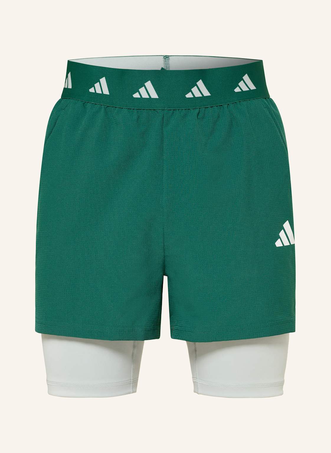 Adidas 2-in1-Trainingsshorts Gym+ gruen von Adidas