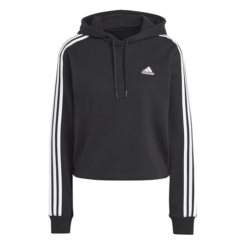 adidas 3 Stripes Women Hoody Kapuzenpullover (DE/NL/SE/PL, Alphanumerisch, M, Regular, Regular, Black/White) von adidas