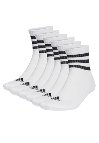 adidas 6 Paar C Sportswear MID 6p Mid Cut Socken Unisex Sportsocken, Farbe:White, Socken & Strümpfe:43-45 von adidas