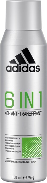 Adidas 6 in1 Deodorant Spray for Men 150 ml von Adidas