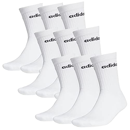 adidas 9 Paar HC CREW 3p Tennissocken Sportspocken Unisex, Farbe:Weiss, Socken & Strümpfe:43-45 von adidas