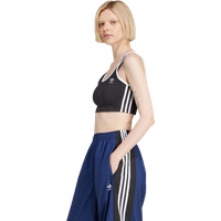 Adidas Adicolor 3-stripes Bra Top Damen T-Shirts - Schwarz - Größe 38 - Baumwoll-Jersey von Adidas