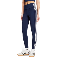 Adidas Adicolor 3-stripes Leggings Co Damen Leggings - Blau - Größe 34 - Baumwoll-Jersey von Adidas