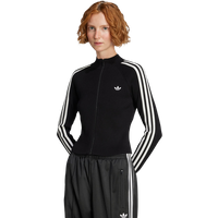 Adidas Adicolor 3-stripes Slim Sports Jacket Damen Jacken - Schwarz - Größe 40 - Baumwoll-Canvas von Adidas
