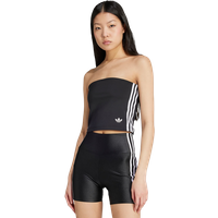 Adidas Adicolor 3-stripes Tube Top Damen T-Shirts - Schwarz - Größe 40 - Poly Mesh von Adidas