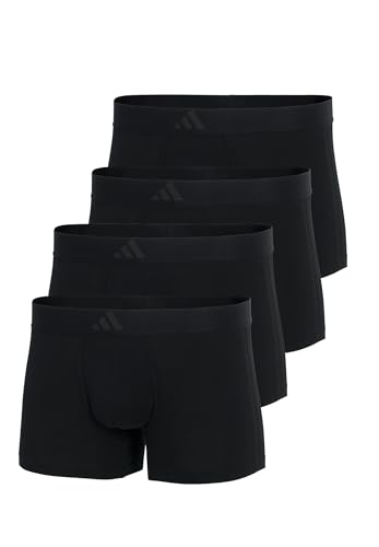 adidas Basic Boxer Trunk Men Herren Unterhose Shorts Unterwäsche 4er Pack, Farbe:Black, Bekleidungsgröße:XXL von adidas