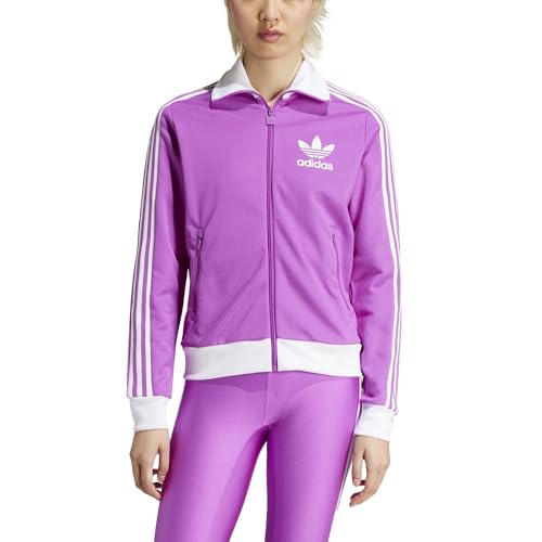 Adidas Beckenbauer Damen Sweatshirt Full Zip Violett Code IY2220, fuchsia / weiß, L von Adidas