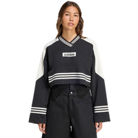 Adidas Blocking Sweatshirt Damen Sweatshirts - Schwarz - Größe 38 - Baumwoll-Jersey von Adidas