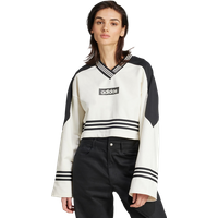 Adidas Blocking Sweatshirt Damen Sweatshirts - Weiß - Größe 32 - Baumwoll-Jersey von Adidas