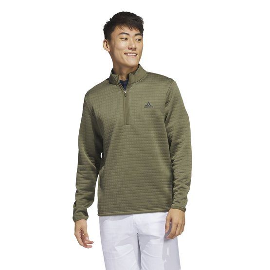 adidas DWR 1/4 ZIP Thermo Midlayer oliv von Adidas
