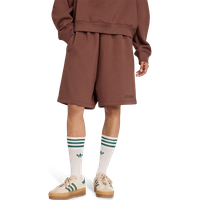 Adidas Essentials Linear Shorts Oversized Damen Kurze Hosen - Braun - Größe 42 - Baumwoll-Jersey von Adidas