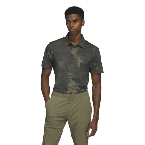 adidas FLOWER MESH Halbarm Polo oliv von Adidas