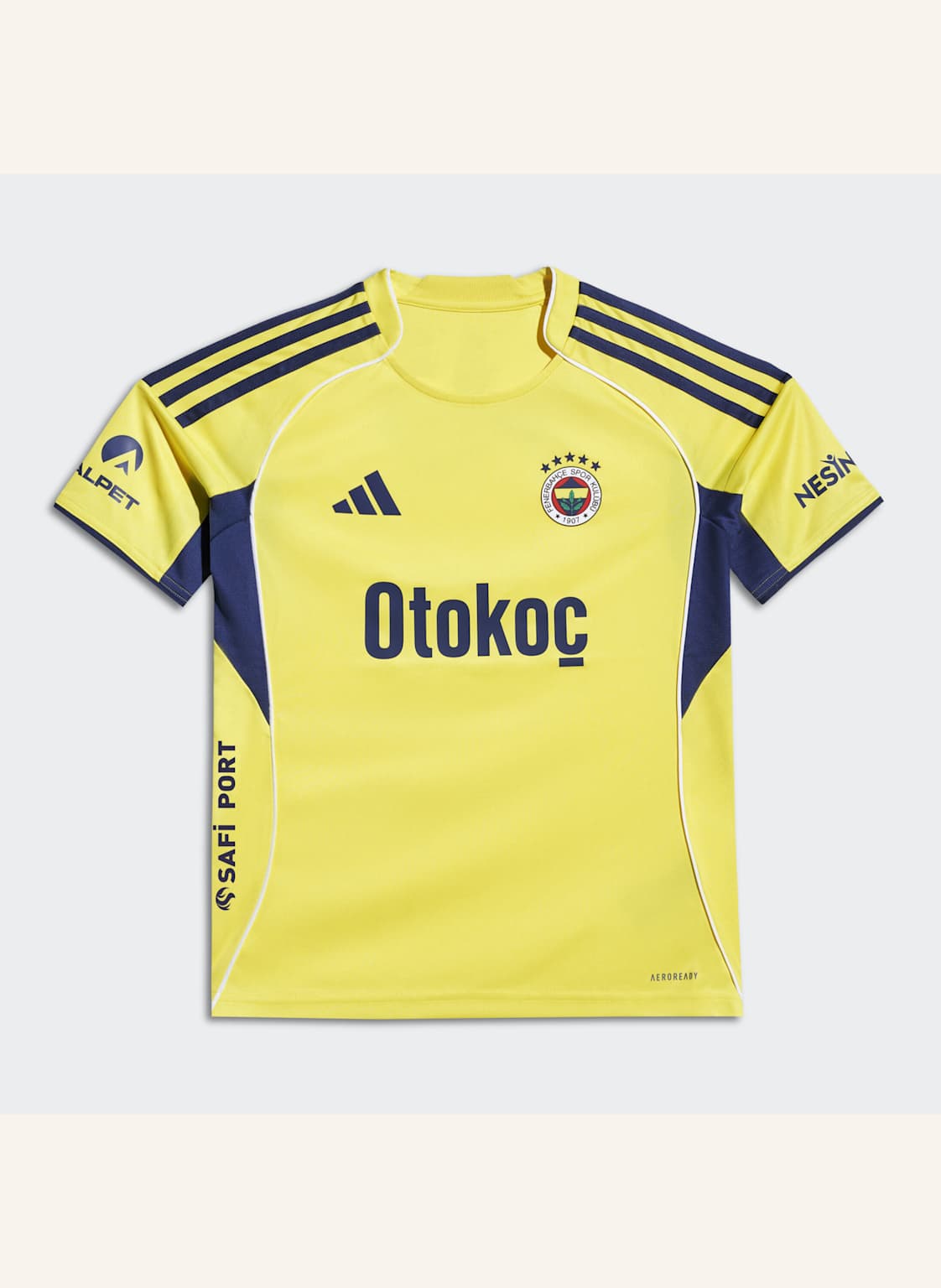 Adidas Fenerbahçe 2025/2026 Kids Auswärtstrikot gelb von Adidas