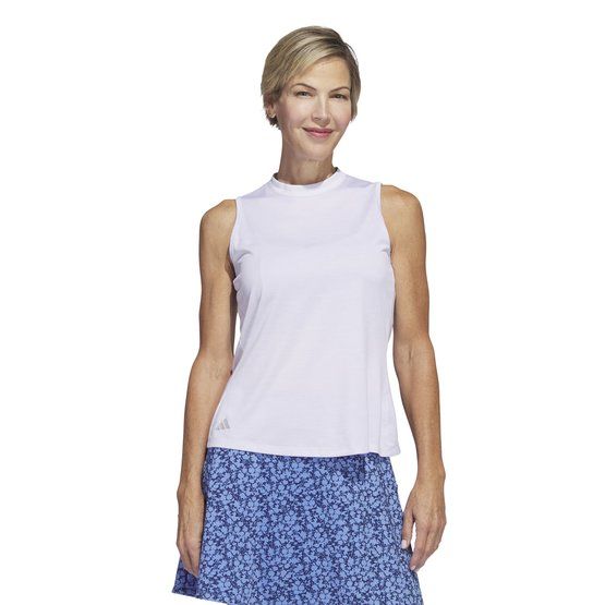 adidas HEATHERED ESS. MOCK ohne Arm Polo weiß von Adidas