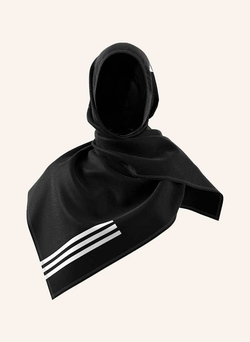 Adidas Hijab Own The Run 3 Stripes schwarz von Adidas